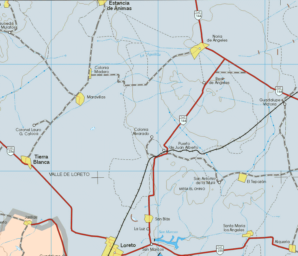 Este mapa muestra las ciudades de jarrillas.