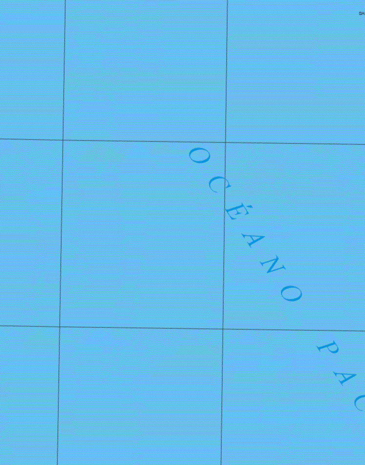 Este mapa muestra el Oceano Pacifico.