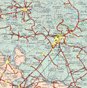 Este mapa muestra las ciudades de Santa Maria Ajoloapan, Tezotlalpa, Nopala, San Francisco Zacacalco, Hueypoxtla, Emiliano Zapata, Jilotzingo. Ademas de las poblaciones (pueblos) de Barrio de España Cuevas, Ixtlahuaca, Presa del Rey, Actoapan, Actipac.