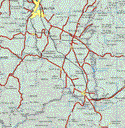Este mapa muestra las ciudades de Cuautla, Jonacatepec, Telpalcingo, Axochiapan.