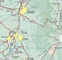 Este mapa muestra las poblaciones de Amecameca de Juarez, Ozumba de Alzate, Atlautla de Victoria, Tepetlixpa.